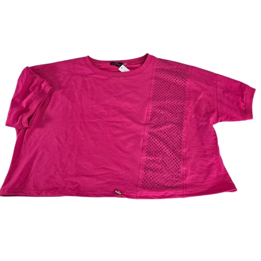 NWT Womens Sweatpants Crop Top Outfit Plus Size 3X Sequins Club Party Casual NEW - Picture 4 of 10